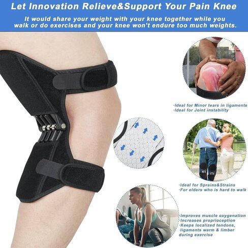 Joint Support Knee Pads - for Exercising, Squat, Climbing - Powerful Rebound Spring Force Knees Protection Booster in Saudi Arabia