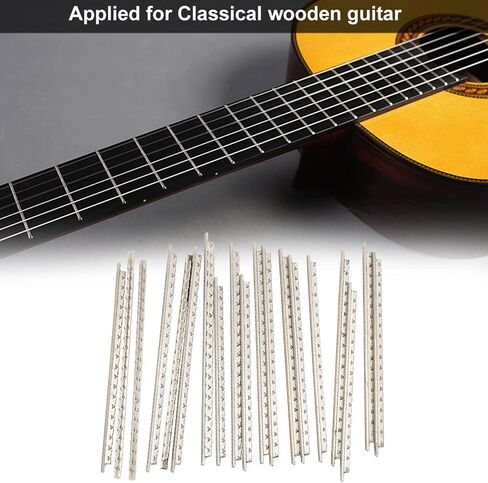 19Pcs 2.0mm Brass Guitar Fret Wires Set, High Strength Electric Bass Guitar Enthusiasts, Replacement Parts for Electric Classical Acoustic Guitars Banjo Ukulele Mandolin 2 in Saudi Arabia