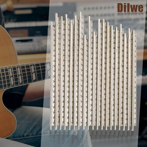 19Pcs 2.0mm Brass Guitar Fret Wires Set, High Strength Electric Bass Guitar Enthusiasts, Replacement Parts for Electric Classical Acoustic Guitars Banjo Ukulele Mandolin 2 in Saudi Arabia