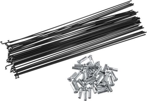 40 Pcs Bicycle Steel Spokes 14G Bike Spoke 257mm Length with Nipples for Most Bicycle Durable Material in Saudi Arabia