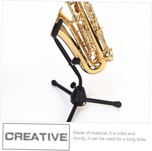 حامل ساكسفون ألتو قابل للطي من كيسانجل، حامل ساكس أسود، قاعدة ثلاثية لملحقات آلة ألتو تينور ساكسفون الموسيقية، محمول ومقاوم للاهتراء in Kuwait