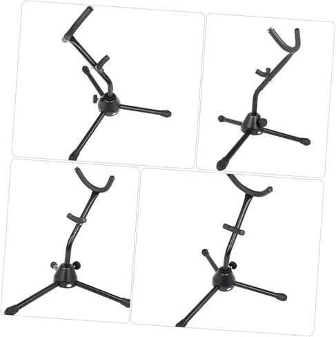 حامل ثلاثي القوائم محمول ألتو ساكسفون قابل للطي مع تصميم منزلق، دعم الساكسفون لأدوات ألتو تينور، سهل الحمل والتخزين، أسود in Kuwait