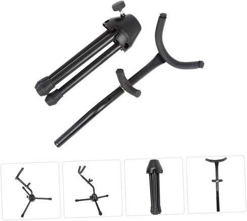 حامل ثلاثي القوائم محمول ألتو ساكسفون قابل للطي مع تصميم منزلق، دعم الساكسفون لأدوات ألتو تينور، سهل الحمل والتخزين، أسود in Kuwait