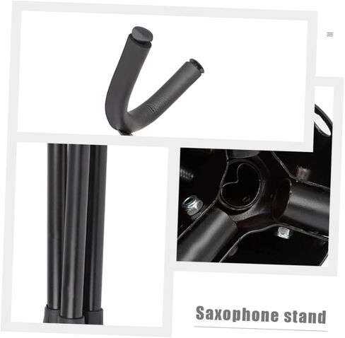 حامل ثلاثي القوائم محمول ألتو ساكسفون قابل للطي مع تصميم منزلق، دعم الساكسفون لأدوات ألتو تينور، سهل الحمل والتخزين، أسود in Kuwait