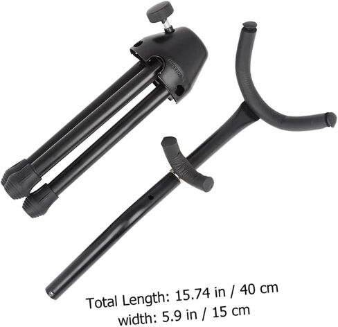 حامل ثلاثي القوائم محمول ألتو ساكسفون قابل للطي مع تصميم منزلق، دعم الساكسفون لأدوات ألتو تينور، سهل الحمل والتخزين، أسود in Kuwait