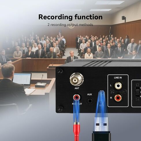 Retekess TT119 Church Translation System, Assistive Listening System, 300m/980ft, Support Stereo Input, Recording Function, Simultaneous Interpretation Devices for Court (1 Transmitter 10 Receivers) in Saudi Arabia