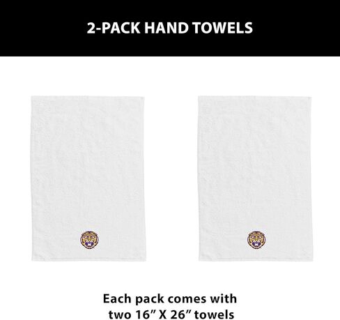 Northwest LSU Tigers NCAA Team Logo Hand Towel 2 Pack 16 x 26 Inches in Saudi Arabia