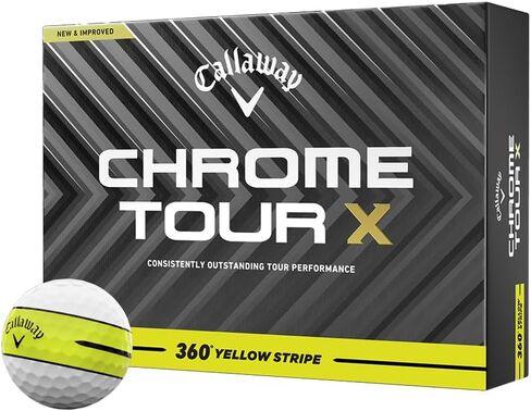 Callaway Chrome Tour x 360 stripe golf balls in Saudi Arabia