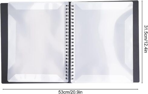 Alomejor Sheet Music Binder 60 Pages Lay Flat Music Holder Non Reflective Music Folder for Bands Orchestras School Choirs with 40 Pockets in Saudi Arabia