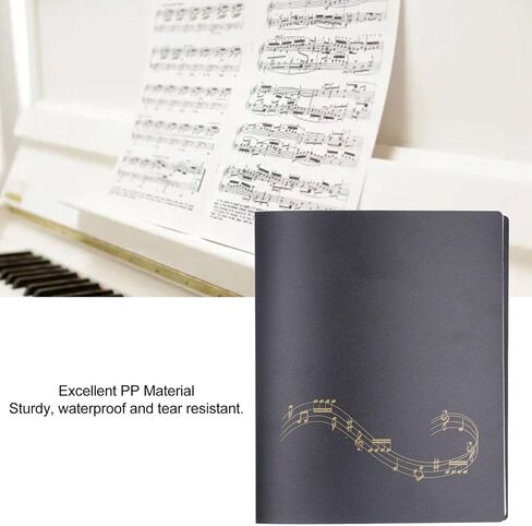 Alomejor Sheet Music Binder 60 Pages Lay Flat Music Holder Non Reflective Music Folder for Bands Orchestras School Choirs with 40 Pockets in Saudi Arabia