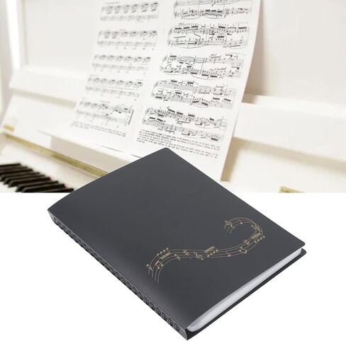 Alomejor Sheet Music Binder 60 Pages Lay Flat Music Holder Non Reflective Music Folder for Bands Orchestras School Choirs with 40 Pockets in Saudi Arabia
