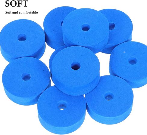 12 قطعة من وسادات طبل الصنج السميكة باللون الأزرق غسالات توسيد مانعة للانزلاق لحامل القبعة العالية مجموعة ملحقات طبل الحماية من الصنج in Kuwait