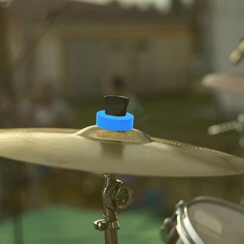 12 قطعة من وسادات طبل الصنج السميكة باللون الأزرق غسالات توسيد مانعة للانزلاق لحامل القبعة العالية مجموعة ملحقات طبل الحماية من الصنج in Kuwait