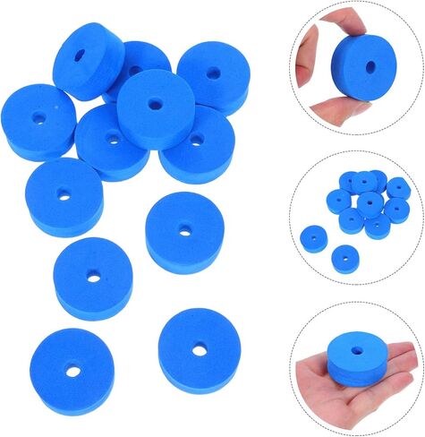 12 قطعة من وسادات طبل الصنج السميكة باللون الأزرق غسالات توسيد مانعة للانزلاق لحامل القبعة العالية مجموعة ملحقات طبل الحماية من الصنج in Kuwait