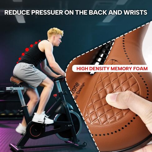 BUCKLOS Comfortable Bike Seat Cushion for Men Women Wide Bicycle Saddle Soft Memory Foam Padded Replacement Seats Fit for Peloton, Exercise Bikes, Ebike,Cruiser in Saudi Arabia