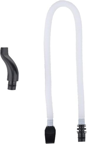 Melodica Tube and Mouthpiece, 57cm Flexible ABS Plastic Air Hose Replacement for Pianica Melodica, White Windpipe with Connector in Kuwait