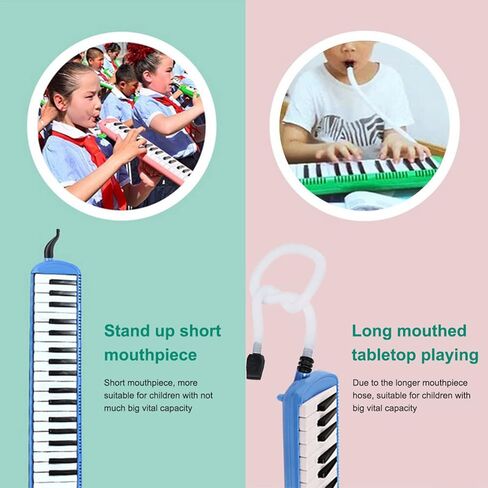Melodica Tube and Mouthpiece, 57cm Flexible ABS Plastic Air Hose Replacement for Pianica Melodica, White Windpipe with Connector in Kuwait
