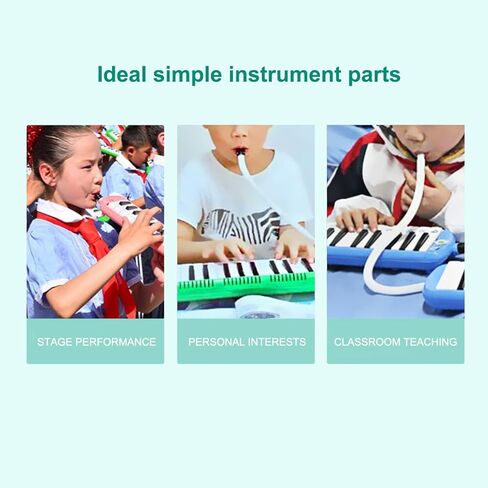 Melodica Tube and Mouthpiece, 57cm Flexible ABS Plastic Air Hose Replacement for Pianica Melodica, White Windpipe with Connector in Kuwait