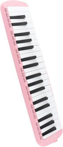 Drfeify Portable Melodica، 37 مفتاحًا للوحة المفاتيح الموسيقية لتدريب المبتدئين، مريحة للخروج واللعب، مصنوعة من مادة ABS المقاومة للصدمات (وردي) in Kuwait