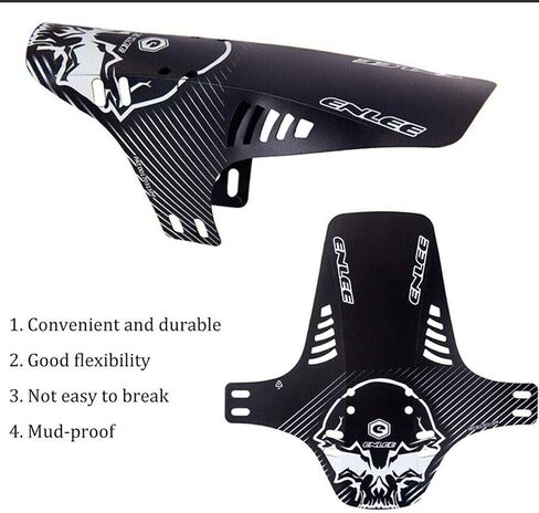 2 pcs Bike Fenders,Mountian Bike Mud Flaps,MTB Mud Guard Front and Rear Compatible,Bike Mudguard Front and Rear Fits 20" 26" 27.5" 29 inch and Fat Bicycle, Folding/Universal in Saudi Arabia