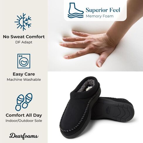 Dearfoams Men's Thompson Memory Foam Clog Slipper in Saudi Arabia