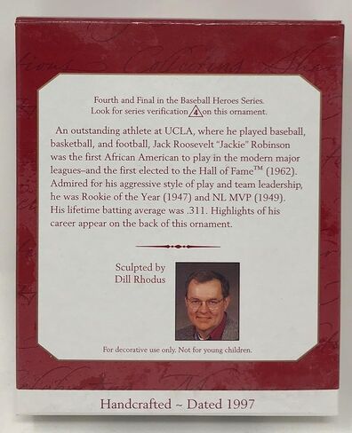 1997 Baseball Heroes Jackie Robinson Hallmark Keepsake Ornament in Saudi Arabia