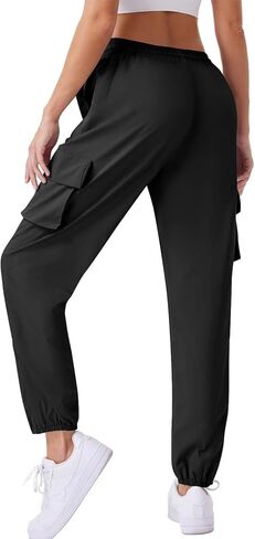 سراويل نسائية للركض والمظلة Y2K سراويل خفيفة الوزن للمشي لمسافات طويلة والسفر سراويل سريعة الجفاف مع جيوب in Kuwait