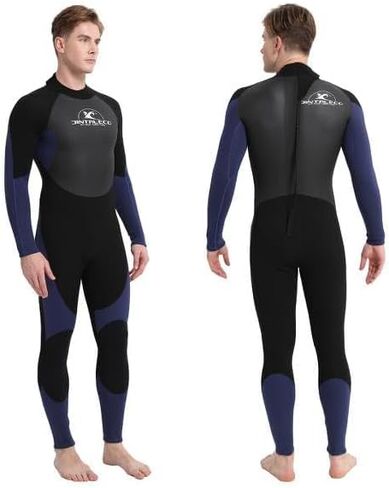 Wetsuits for Men, 3/2mm Mens Wetsuit, Back Zip & Chest Zip Full Wetsuits Suit for Surfing, Swimming, Diving and Water Sports in Saudi Arabia