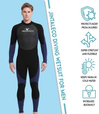 Wetsuits for Men, 3/2mm Mens Wetsuit, Back Zip & Chest Zip Full Wetsuits Suit for Surfing, Swimming, Diving and Water Sports in Saudi Arabia