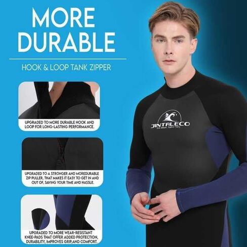 Wetsuits for Men, 3/2mm Mens Wetsuit, Back Zip & Chest Zip Full Wetsuits Suit for Surfing, Swimming, Diving and Water Sports in Saudi Arabia