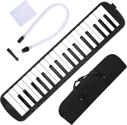 Drfeify Portable Melodica، 37 مفتاحًا للوحة المفاتيح الموسيقية لتدريب المبتدئين، مريحة للخروج واللعب، مصنوعة من مادة ABS المقاومة للصدمات (وردي) in Saudi Arabia