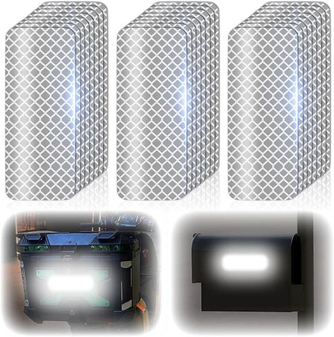 Super Reflection 20 Pcs Reflective Stickers Made of 3M DG3, 3.15" X 1.18" Fluorescent Yellow-Green Outdoor Waterproof Reflective Tape for Cars Trailer Truck Bike Motorcycle Helmet Clothing in Kuwait