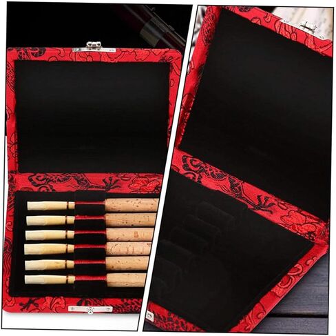 صندوق تخزين من HANABASS قطعة واحدة من صندوق تخزين Oboe Reed، حقيبة حمل متينة من القصب خفيفة الوزن للنقل باللون الأحمر in Kuwait