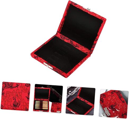 صندوق تخزين من HANABASS قطعة واحدة من صندوق تخزين Oboe Reed، حقيبة حمل متينة من القصب خفيفة الوزن للنقل باللون الأحمر in Kuwait