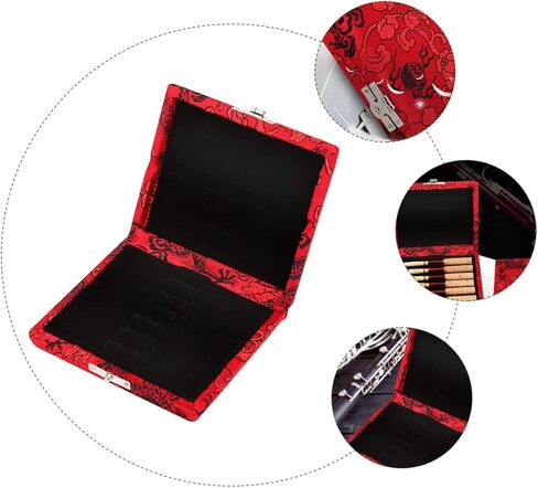 صندوق تخزين من HANABASS قطعة واحدة من صندوق تخزين Oboe Reed، حقيبة حمل متينة من القصب خفيفة الوزن للنقل باللون الأحمر in Kuwait