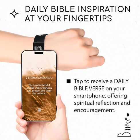 Daily Bible Verse Bracelet - Scan Phone, Christian Gifts For Men, Women, God Is Greater Than The Highs And Lows Scripture Bracelets For Prayer, Wearable Jesus Faith Devotional God Band (I Can Do All Things) in Kuwait