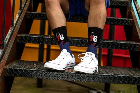 For Bare Feet Unisex Kid's Black Wave Crew Sock NBA Youth in Saudi Arabia