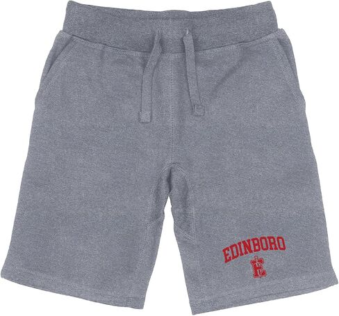 W REPUBLIC Edinboro University Fighting Scots Seal College Fleece Drawstring Shorts - Heather Grey, Large in Saudi Arabia
