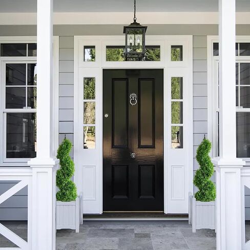 Momoplant Momoplant الاصطناعي الأشجار الحلزونية الحلزونية ، 3 أقدام مصنع فو في الهواء الطلق 2pc ، نبات أخضر زهرة كل عام مع وعاء زهرة البلاستيك in Kuwait