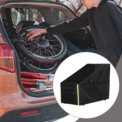 Colaxi Folding Bike Storage Transport Saving Sturdy Transportation Zipper Accessories Folding Bicycle Storage Bag, Black S No Wheel in Saudi Arabia