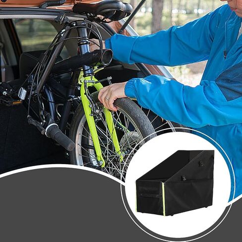 Colaxi Folding Bike Storage Transport Saving Sturdy Transportation Zipper Accessories Folding Bicycle Storage Bag, Black S No Wheel in Saudi Arabia