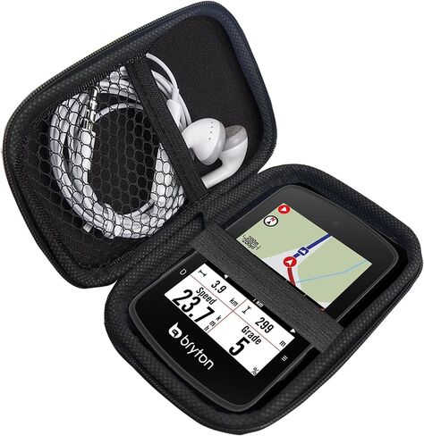 متوافق مع حافظة Bryton Rider S510، حقيبة حمل Lamshaw متينة من مادة EVA، غطاء واقي مقاوم للصدمات وخفيف الوزن متوافق مع دراجة Bryton Rider S510 مقاس 2.8 بوصة (أسود) in Saudi Arabia