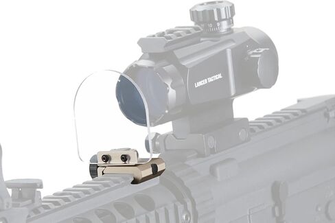 واقي عدسة Lancer التكتيكي Airsoft قابل للطي، واقي عدسة مثبت على السكك الحديدية، واقي شاشة Airsoft Dot Sight Reflex Scope - (أسود/أرض داكنة) in Kuwait
