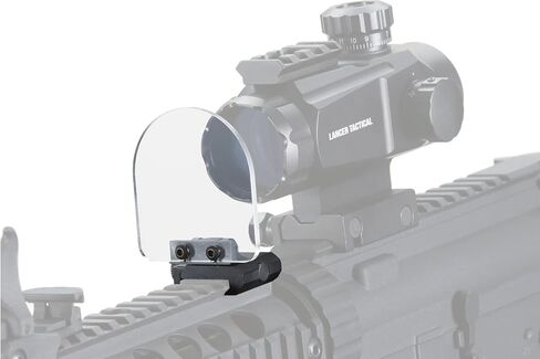 واقي عدسة Lancer التكتيكي Airsoft قابل للطي، واقي عدسة مثبت على السكك الحديدية، واقي شاشة Airsoft Dot Sight Reflex Scope - (أسود/أرض داكنة) in Kuwait