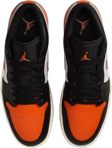 حذاء Air Jordan 1 Low Big للأطفال (أسود/أبيض/شراع/نجم البحر) in Saudi Arabia