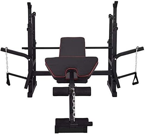 Home Dumbbell Bench Multi-Function Weight Lifting Bench Press Bench,Heavy Duty Utility Barbell Squat Rack,Home/Gym Bodybuilding Workout Machine Core Strength Training Fit in Saudi Arabia