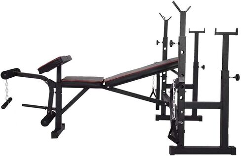 Home Dumbbell Bench Multi-Function Weight Lifting Bench Press Bench,Heavy Duty Utility Barbell Squat Rack,Home/Gym Bodybuilding Workout Machine Core Strength Training Fit in Saudi Arabia