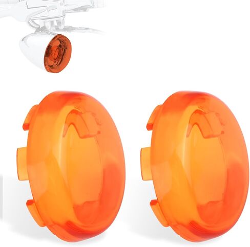 Turn Signal Lens Kit,Front/Rear Bullet Turn Signal Light Replacement Lenses Covers for Harley Sportster 883 1200/Touring Road King Electra Glide Street Glide/Softail/Dyna/V-Rod,Red,2 PCS in Kuwait