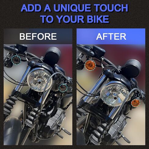 Turn Signal Lens Kit,Front/Rear Bullet Turn Signal Light Replacement Lenses Covers for Harley Sportster 883 1200/Touring Road King Electra Glide Street Glide/Softail/Dyna/V-Rod,Red,2 PCS in Kuwait