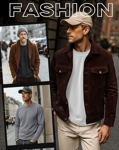 5 Pcs Men's Long Sleeve Thermal Shirts Crew Neck Casual Fleece Tops Soft Pullover Sweatshirts Warm Basic Tees in Kuwait